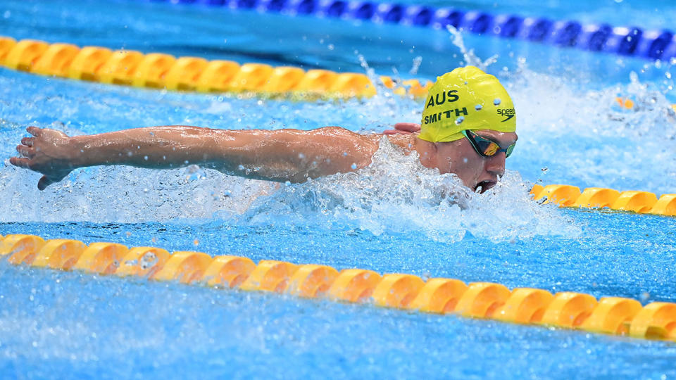 Brendon Smith, pictured here in the final of the men's 400m individual medley at the Olympics.