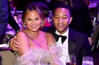 "John and I had a double date, and we were joking around, and I go, 'John's never seen my butthole,' " <a href="http://people.com/style/chrissy-teigen-marie-claire-july-cover/" rel="nofollow noopener" target="_blank" data-ylk="slk:Teigen told;elm:context_link;itc:0;sec:content-canvas" class="link ">Teigen told </a><i>Marie Claire.</i> "And John says, 'Are you kidding? Every time anyone does anything doggy style, you see a butthole. I see it every time.' I was like, 'We are never doing it doggy style again.' "