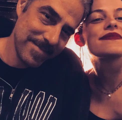 <p>RIley Keough Instagram</p> Riley Keough take a selfie with her father Danny Keough.