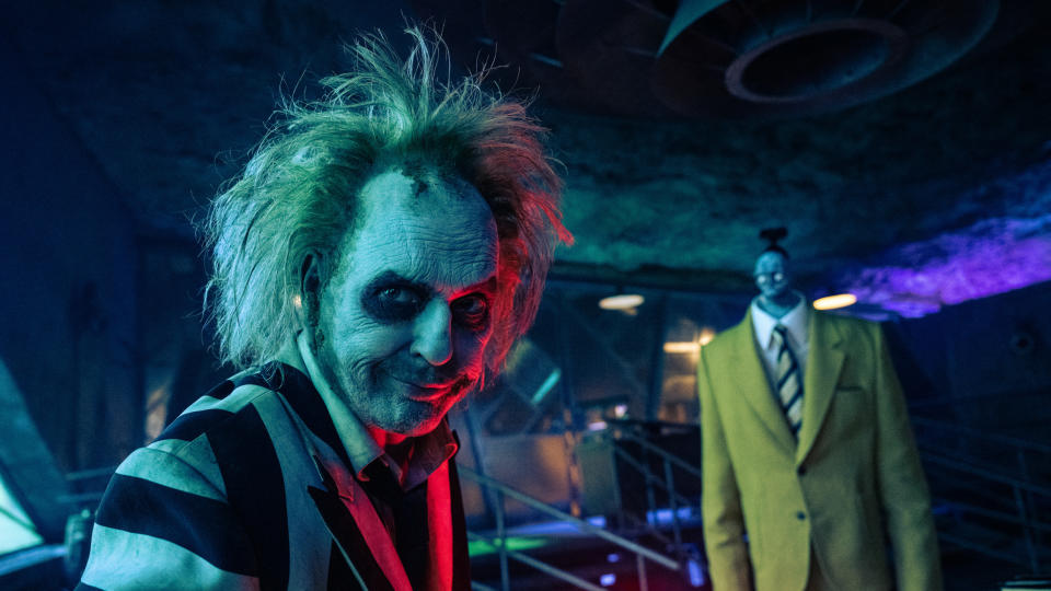 Michael Keaton will make audiences laugh and scream once again in Beetlejuice Beetlejuice. (Warner Bros Pictures)