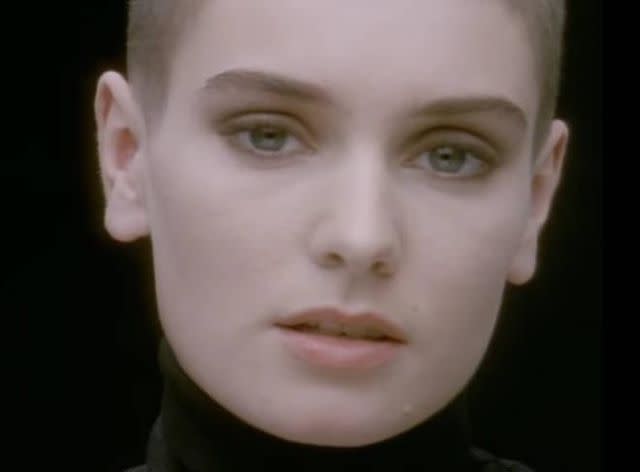 Sinead O'Connor singing "Nothing Compares to U"