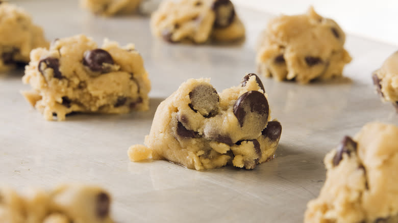 Balls of cookie dough