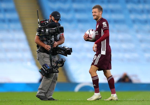 Leicester striker Jamie Vardy is all smiles as he clutches the match ball after hitting a hat-trick at Manchester City. The Foxes recorded a statement 5-2 victory at the Etihad Stadium in late September. Vardy, last season's Premier League golden boot winner, was far less prolific this term, particularly post Christmas. However, the 34-year-old former Stocksbridge Park Steels player remained a key man for Brendan Rodgers' side and ended the campaign with an FA Cup winner's medal