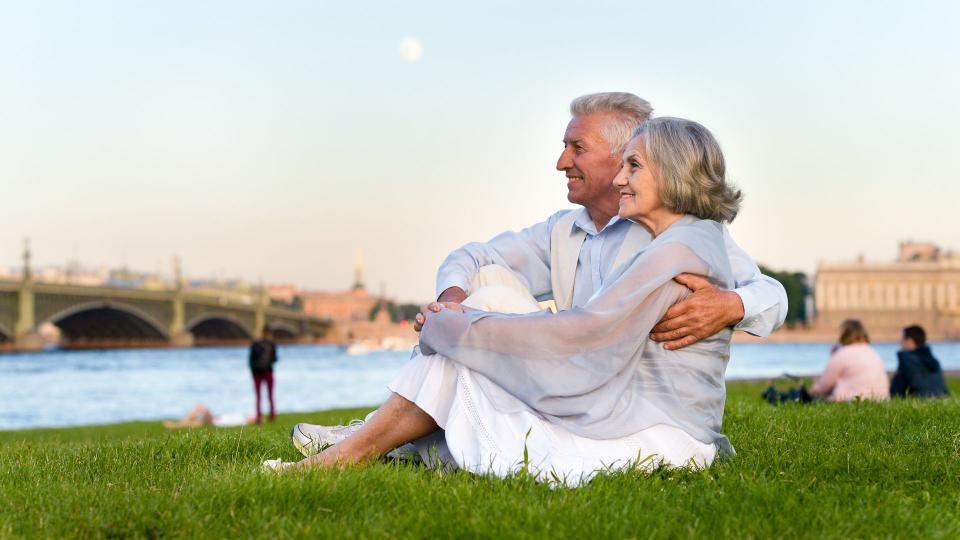 mature couple relaxing