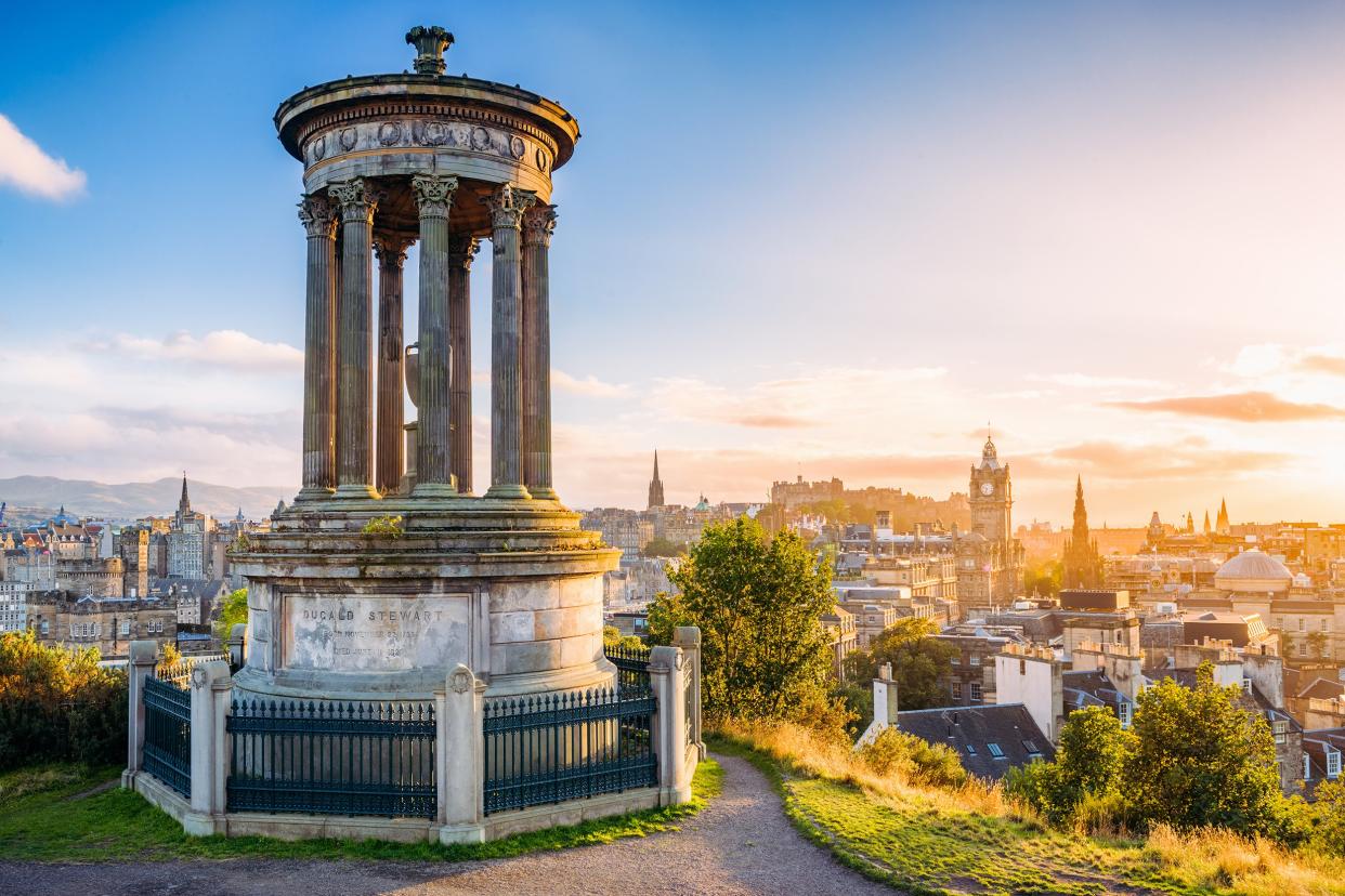 Calton Hill in Edinburgh, Scotland