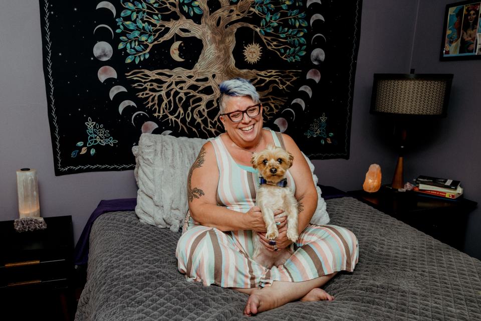 Kathy Flores learned the importance of gratitude after she survived a brain aneurysm in 2005. Some days, gratitude looked as simple of being thankful to hear the snoring sounds of her little dog.