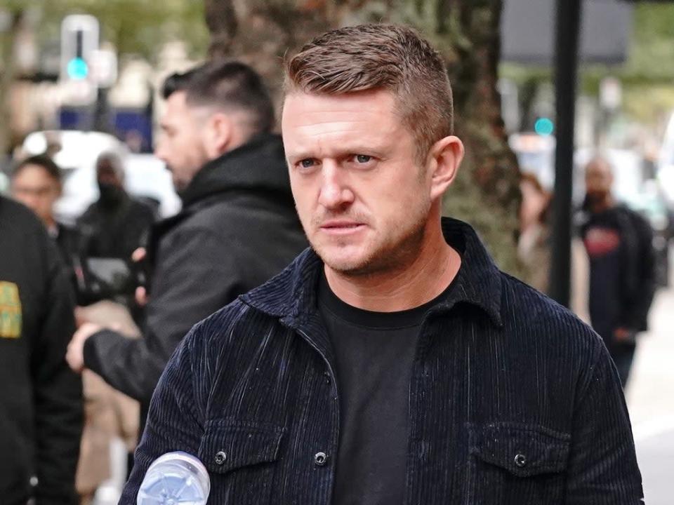 Tommy Robinson lost a libel case last year after falsely accusing a Syrian refugee schoolboy of attacking a girl and was ordered by a judge to pay &#xa3;100,000  (Jonathan Brady/PA)