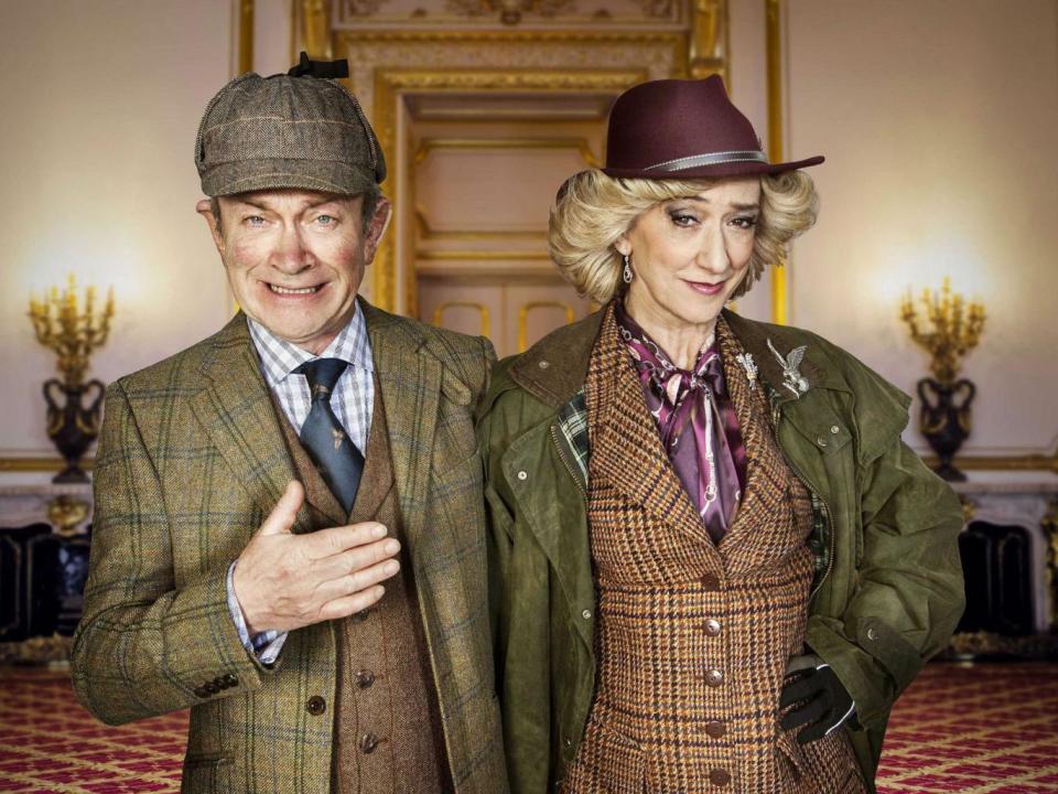 Enfield as Prince Charles and Gwynne as Camilla in 'The Windsors'