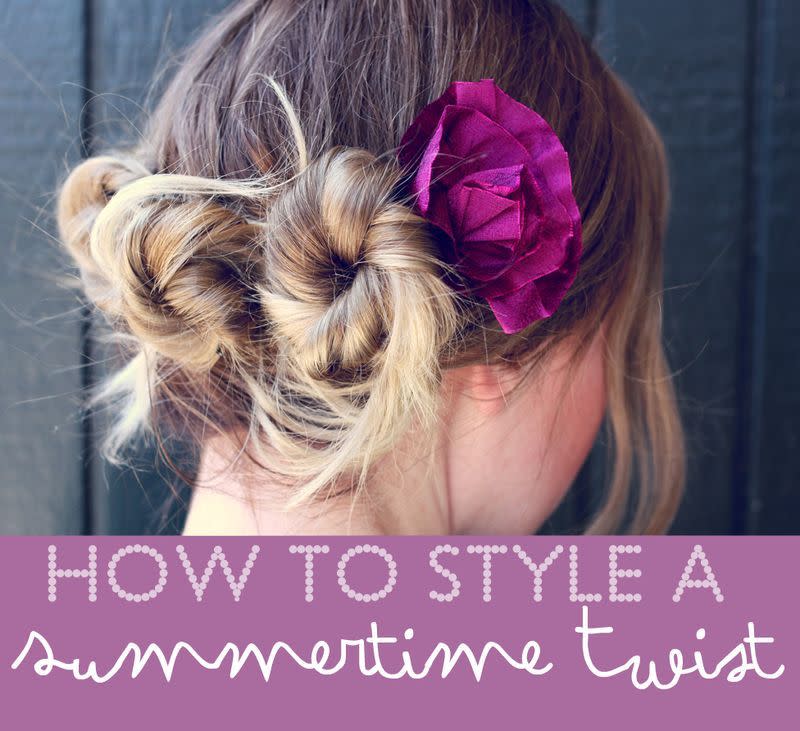 <p>This twist could work for either day or night.</p><p>Get the full tutorial <a href="http://www.abeautifulmess.com/2011/06/how-to-style-a-summertime-twist.html" rel="nofollow noopener" target="_blank" data-ylk="slk:here.;elm:context_link;itc:0;sec:content-canvas" class="link ">here.</a> <br></p>