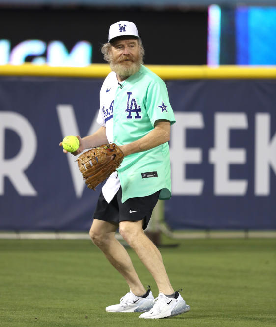 Bryan Cranston and Joel McHale attend the 2022 MLB All-Star Week News  Photo - Getty Images