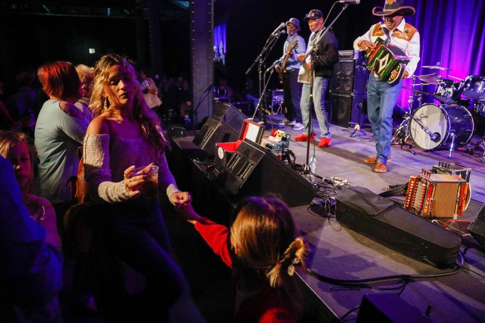 The dance floor was jumping as Jeffery Broussard and the Creole Cowboys perform during the Savannah Music Festival Zydeco Dance Party on Saturday April 8, 2023 at Trustees Garden.