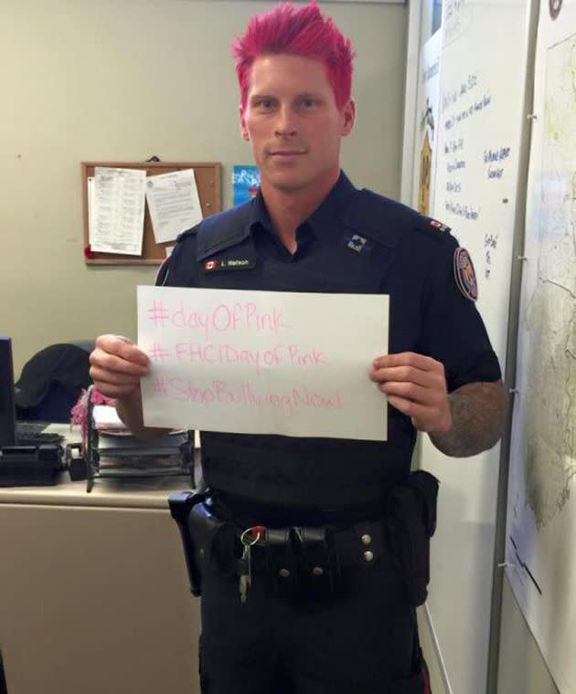 Officer Watson fights back against bullying. (Photo: Luke Watson).