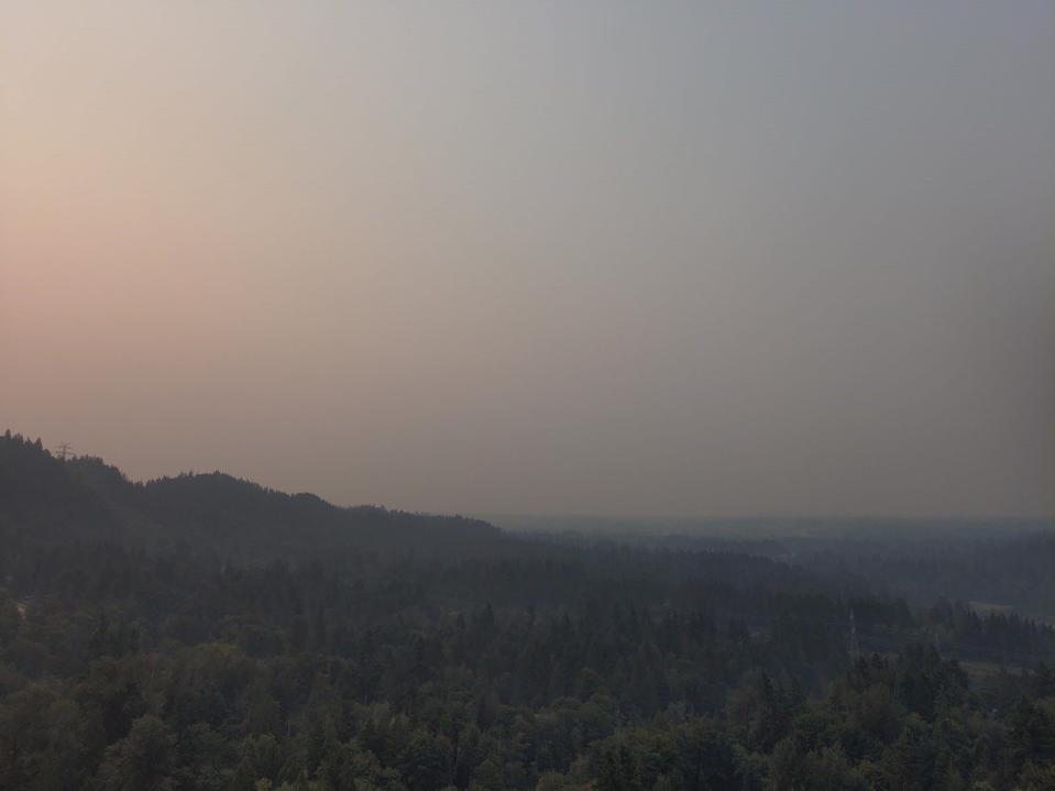 A photo of smoke provided by KIRO viewer Jerry from Mirrormont.