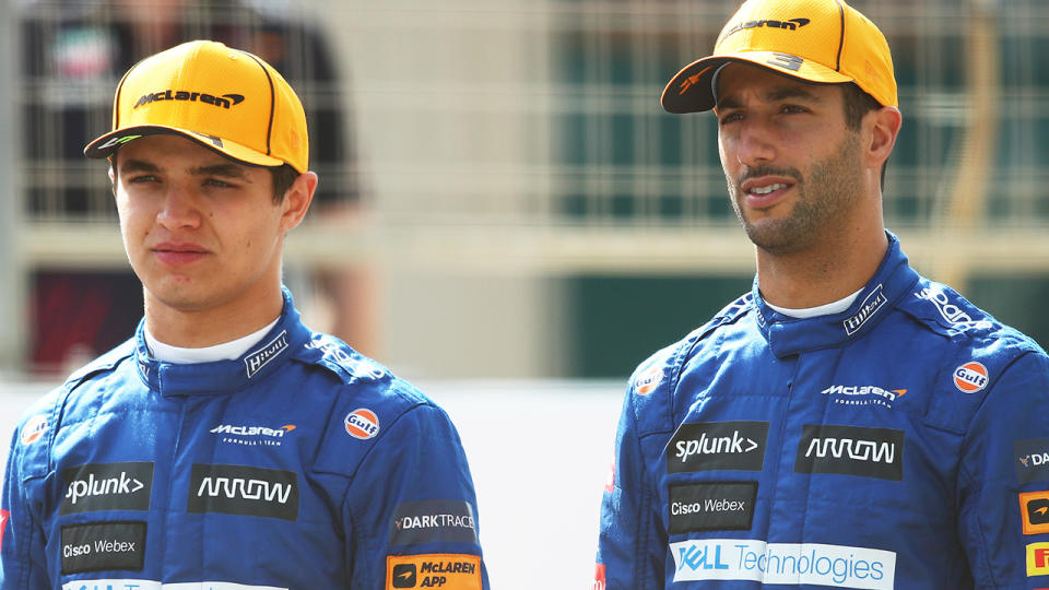 McLaren F1 teammates Lando Norris and Daniel Ricciardo have enjoyed a strong start to the season. (Photo by Joe Portlock/Getty Images)