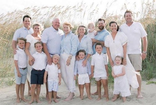 Kevin Jackson and his wife, Libby, in a family photo at Tybee Island.