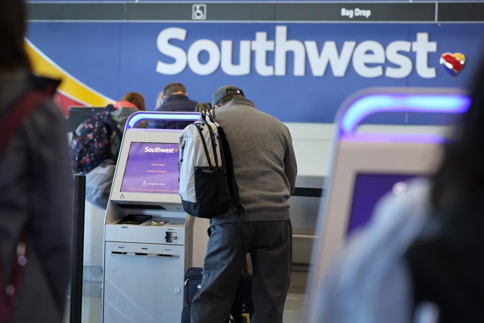 Southwest passenger checking in.