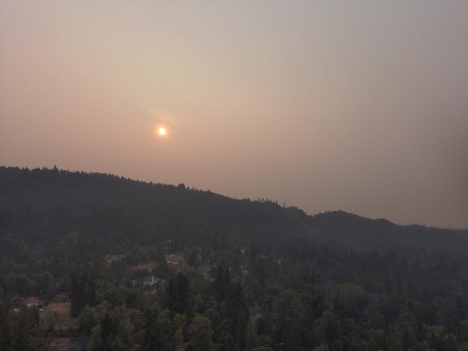 A photo of smoke provided by KIRO viewer Jerry from Mirrormont.
