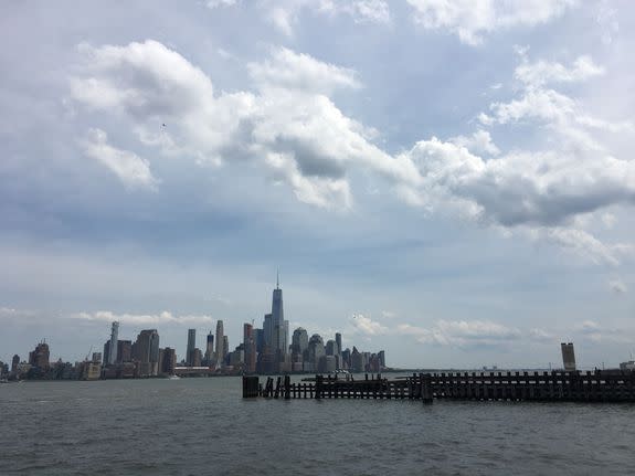 The Hoboken skyline.