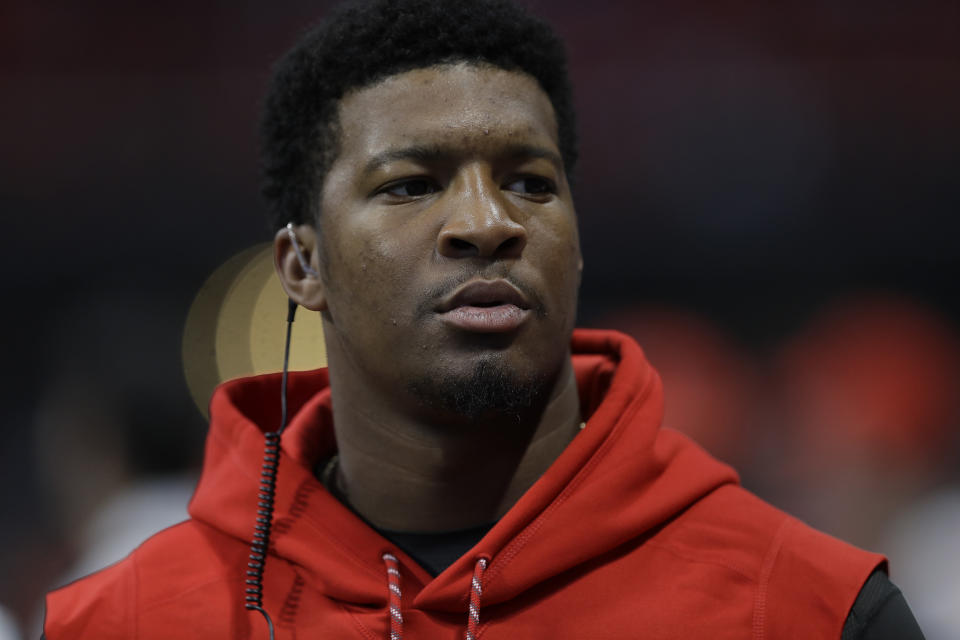 Jameis Winston reiterated Wednesday that he did nothing wrong during an Uber ride last year. (AP) 