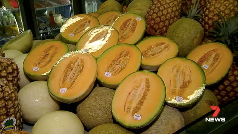 Rockmelon consumption has been linked to an outbreak of listeria. Source: 7 News