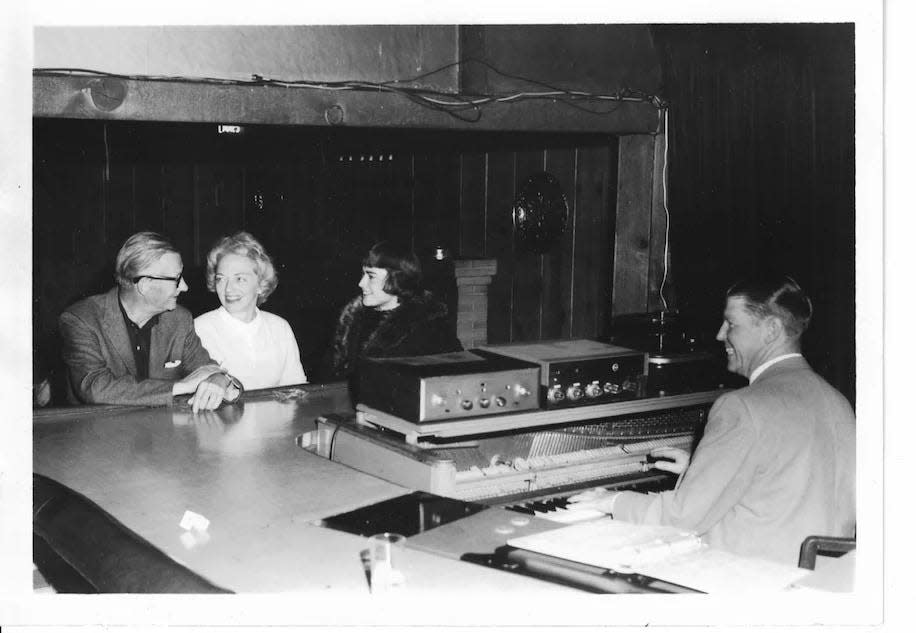 From left to right: Jimmy Ellis, Kay Wheeler and Joanie Wheeler Morgan in Reno, Nevada. Sitting across from them was Jimmy and Kay's favorite pianist, Lowell Hawk.