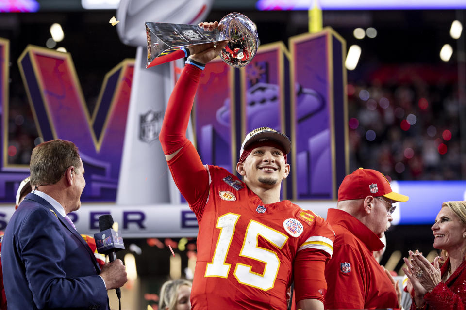 Patrick Mahomes and the Chiefs enter yet another offseason as Super Bowl champions. (Photo by Michael Owens/Getty Images)