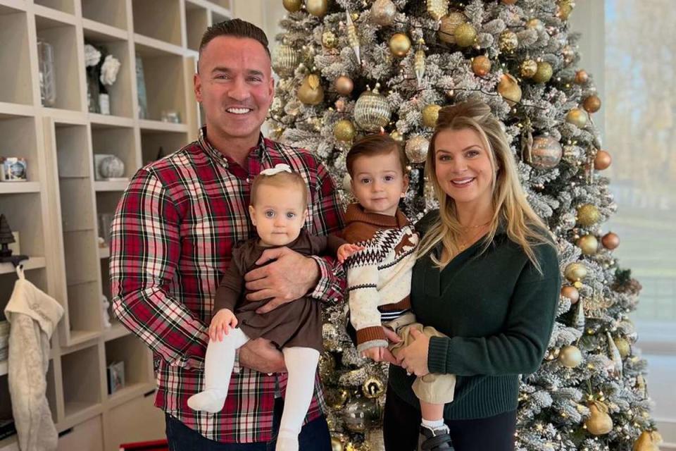 <p>Mike Sorrentino/Instagram</p> Mike and Lauren Sorrentino with daughter Mia and son Romeo