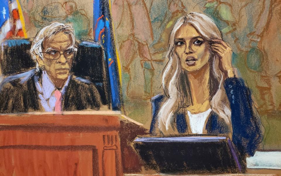 Ivanka Trump speaks on the witness stand during the Trump Organization civil fraud trial