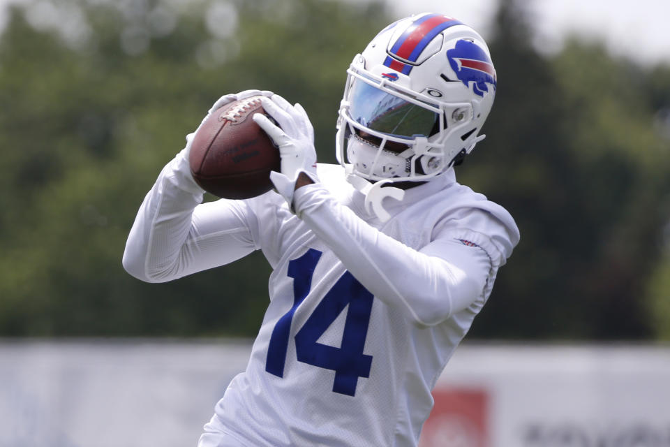 Wide receiver Stefon Diggs (14) and the Bills are hoping to deliver a Super Bowl title to Buffalo. (AP Photo/ Jeffrey T. Barnes)