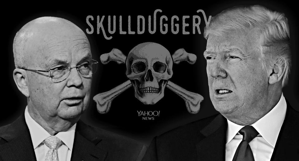 Michael Hayden, Donald Trump (Photo illustration: Yahoo News; photos: David Orrell/CNBC/NBCU Photo Bank via Getty Image, Evan Vucci/AP)