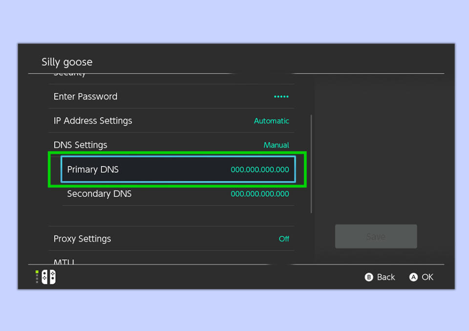 Screenshot of the Nintendo Switch screen showing how to access the hidden web browser.