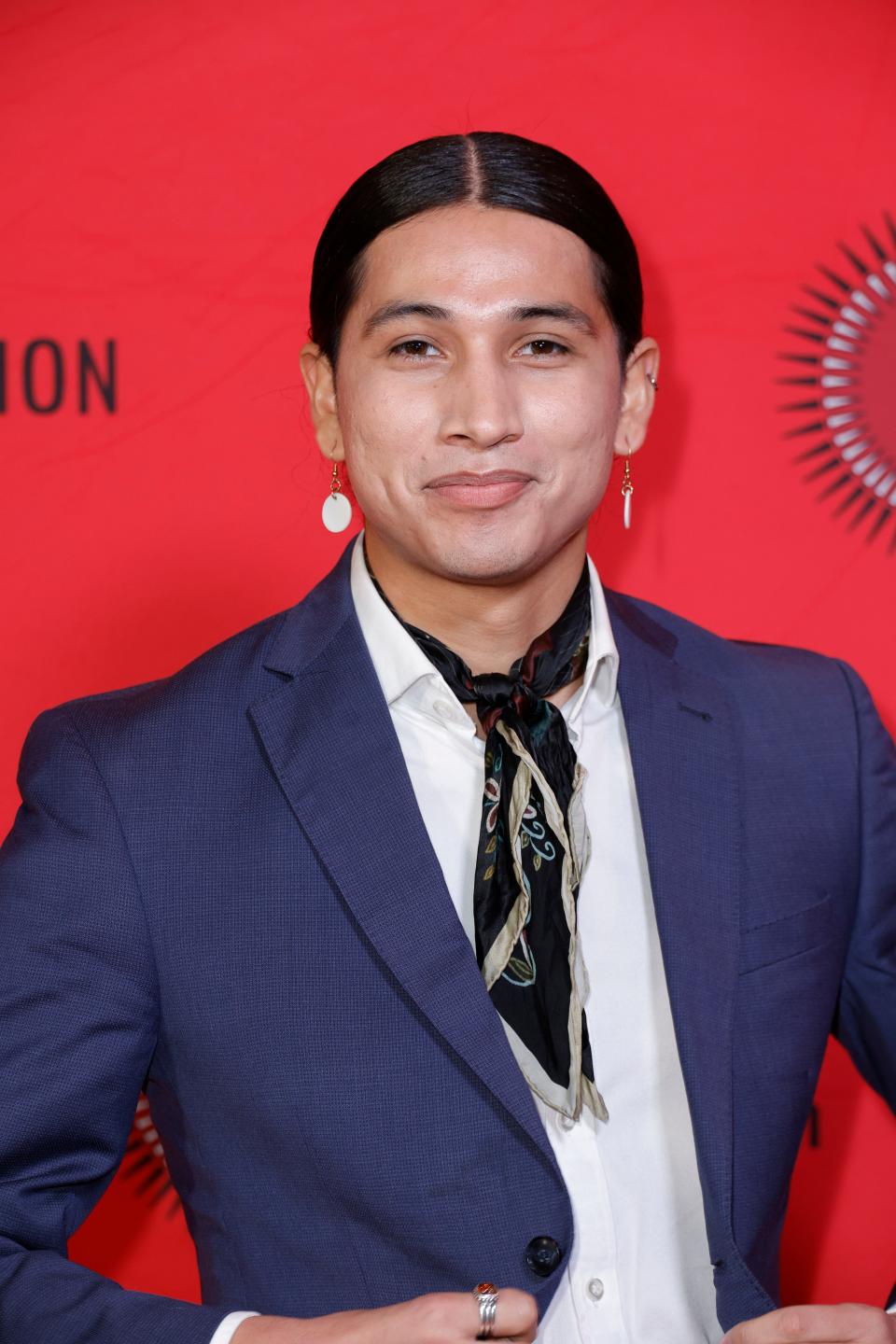 Cole Brings Plenty attends the Red Nation Celebration Institute's 28th RNCI Red Nation Awards at Fine Arts Theatre on Nov. 12, 2023, in Beverly Hills, California.