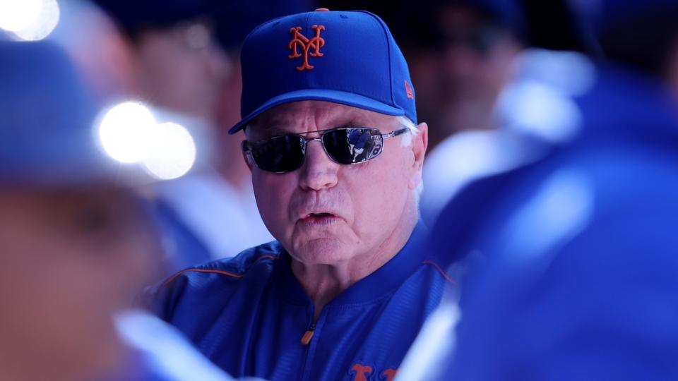 Oct 1, 2023; New York City, New York, USA; New York Mets manager Buck Showalter (11) in the dugout before a game against the Philadelphia Phillies at Citi Field. Showalter announced today that he will not return as Mets manager in 2024.