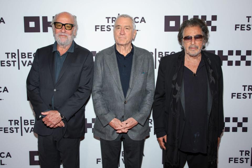 NEW YORK, NEW YORK - JUNE 17: (L-R) Art Linson, Robert De Niro, and Al Pacino attend &quot;Heat&quot; Premiere during 2022 Tribeca Festival at United Palace Theater on June 17, 2022 in New York City. (Photo by Dimitrios Kambouris/Getty Images for Tribeca Festival)