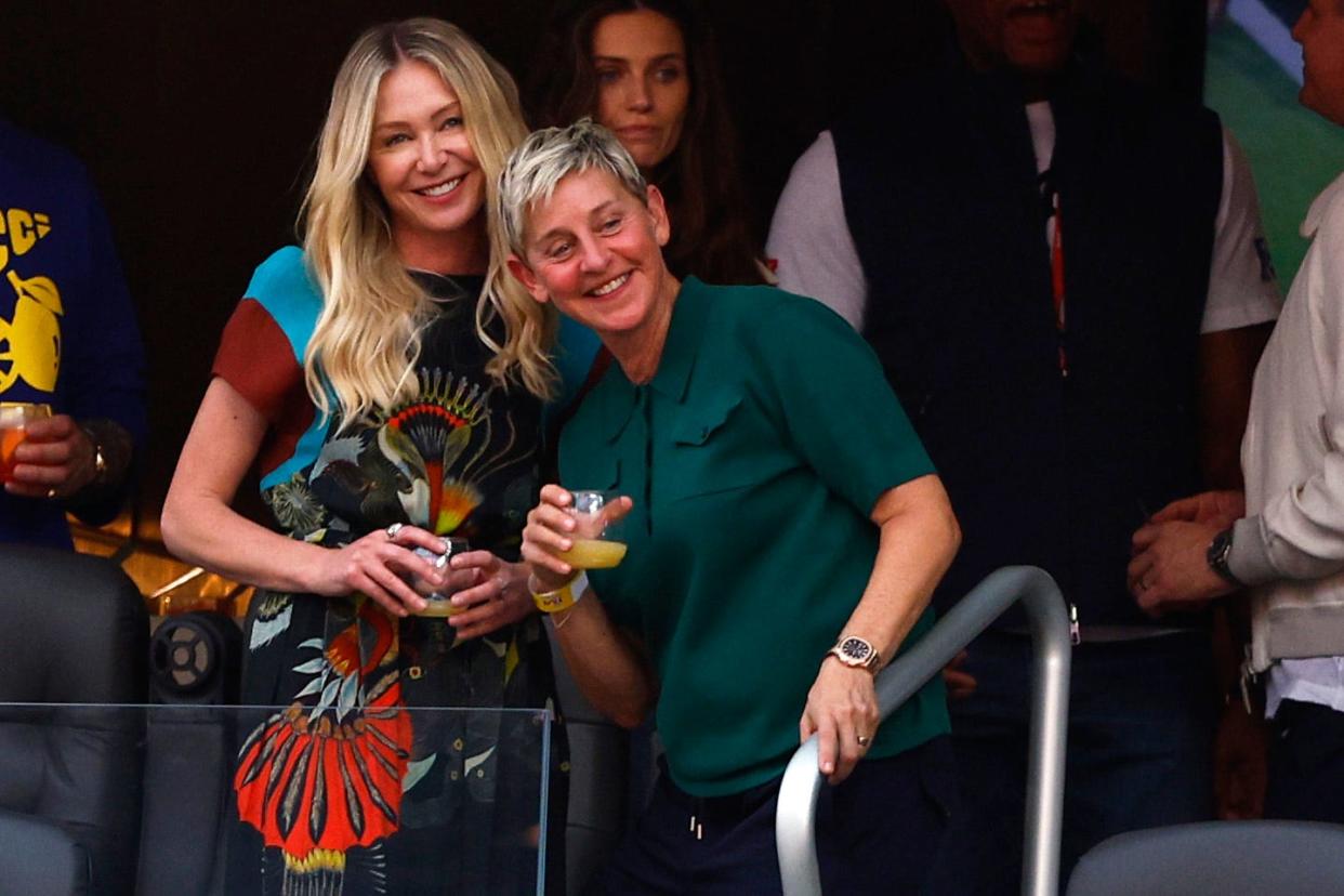 Nearly 15 years after they said "I do," Portia de Rossi surprised wife Ellen DeGeneres with a vow renewal at home in front of their family and friends.