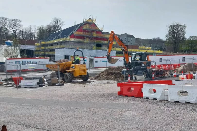 Construction work at Aberdeen Royal Infirmary