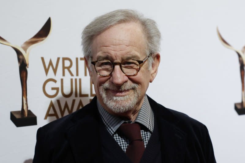 Steven Spielberg arrives on the red carpet at the Writers Guild Awards Ceremony at Edison Ballroom on March 5 in New York City. File Photo by John Angelillo/UPI