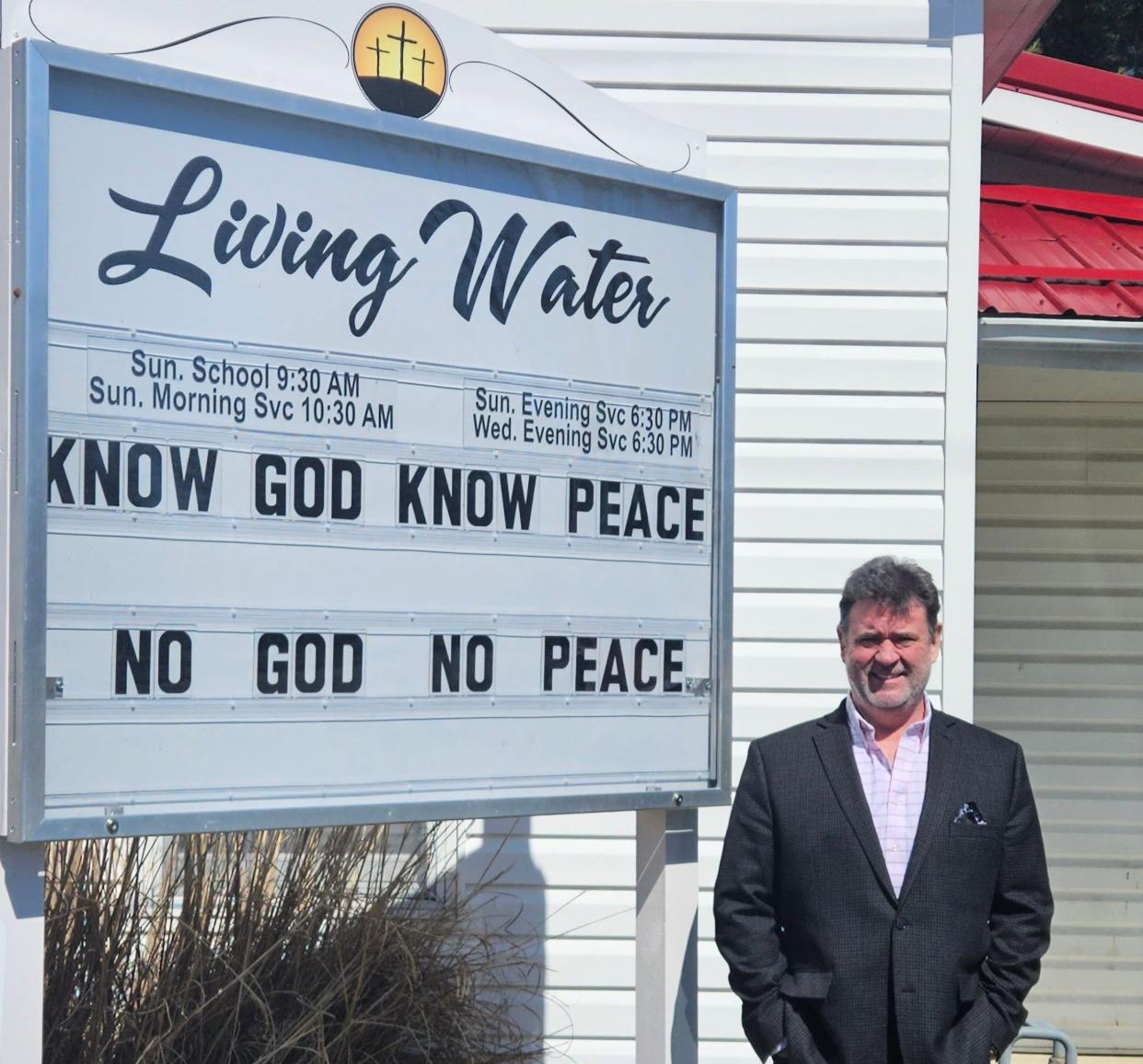 Senior Pastor Brad Jones of the Living Water Church of Christ in Christian Union in Kingston hopes to spread the word of Christ to the younger generation.
