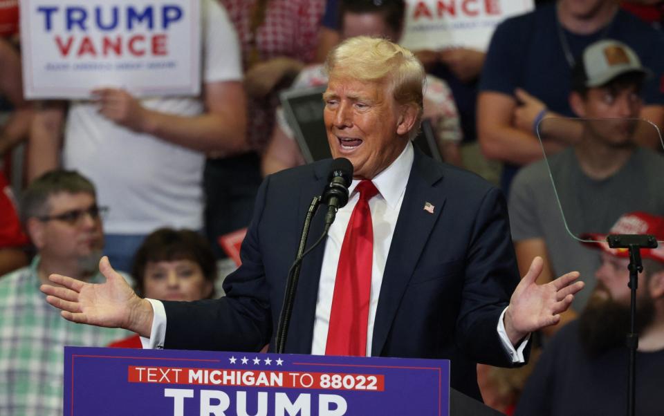 Donald Trump campaign rally in Grand Rapids, Michigan