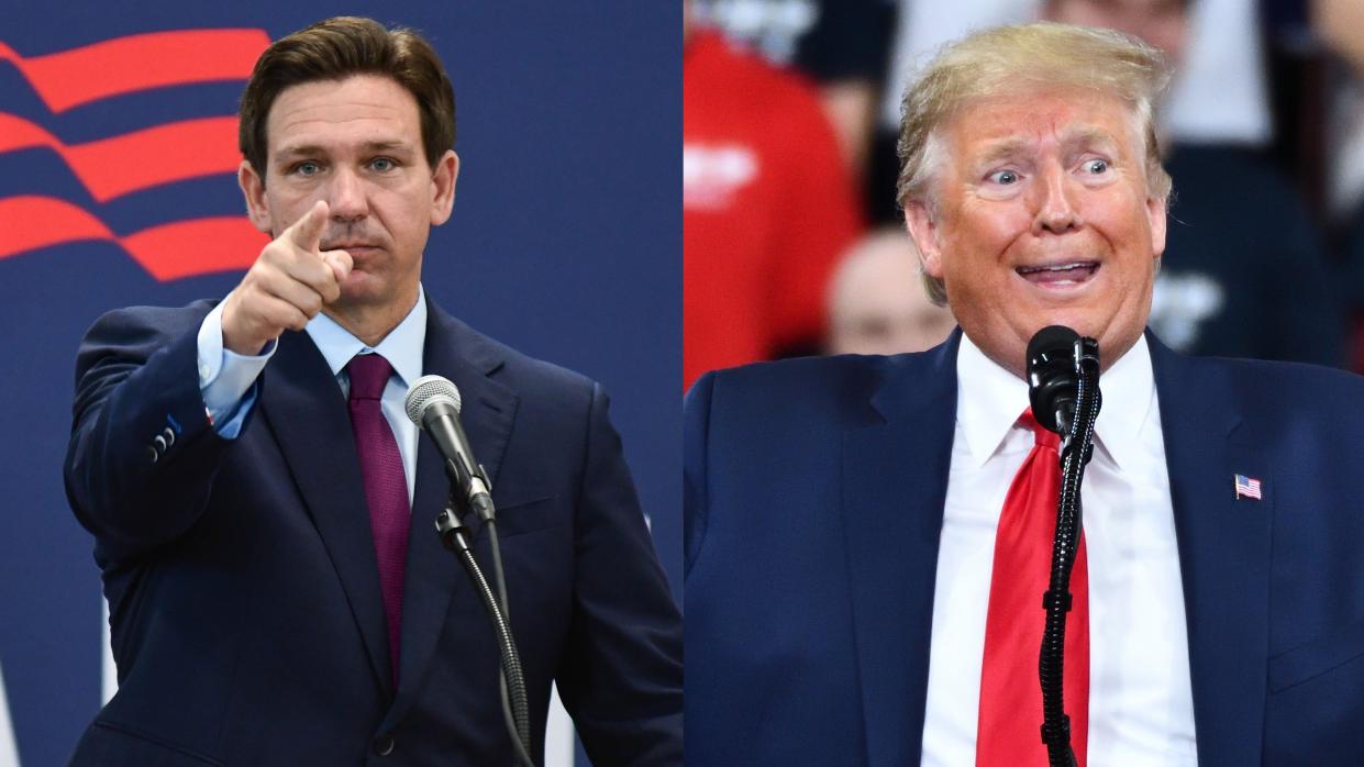 Ron DeSantis and Donald Trump