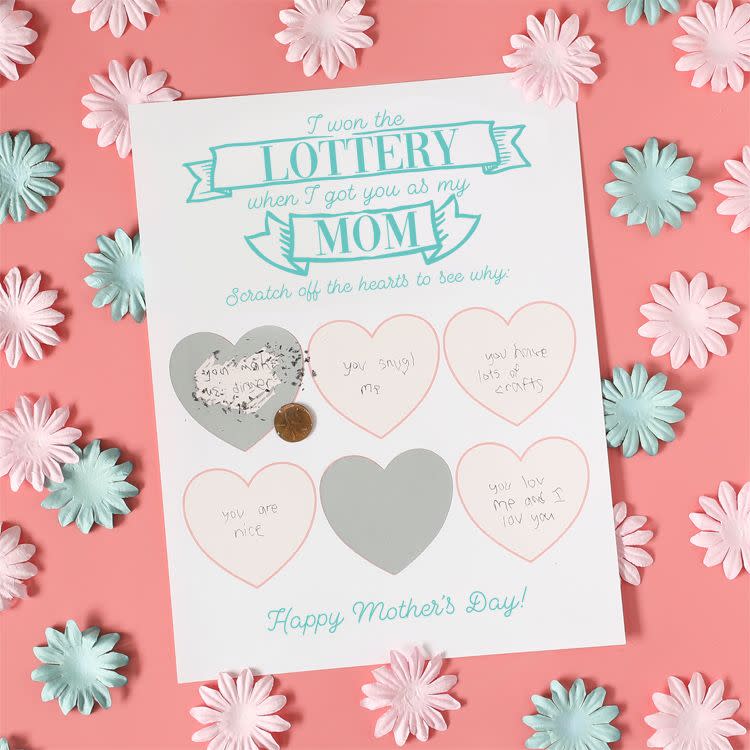 mother's day scratch off card