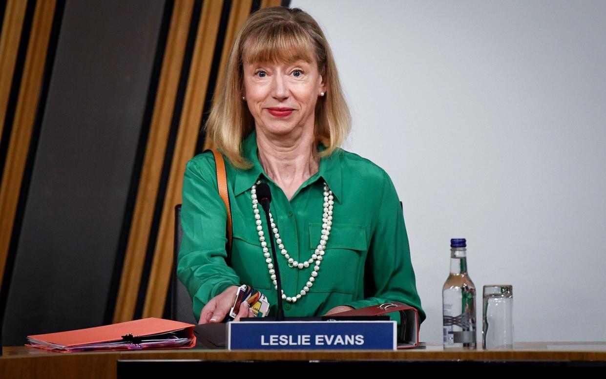 Leslie Evans gives evidence at Holyrood - Jeff J Mitchell 