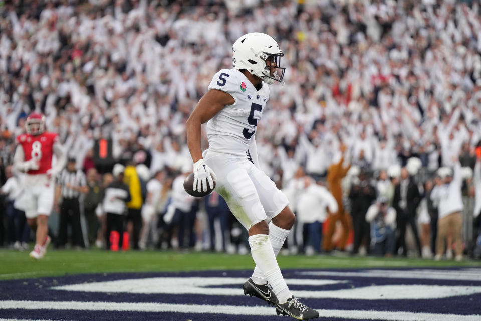Penn State Nittany Lions wide receiver Mitchell Tinsley (5) Mandatory Credit: Kirby Lee-USA TODAY Sports