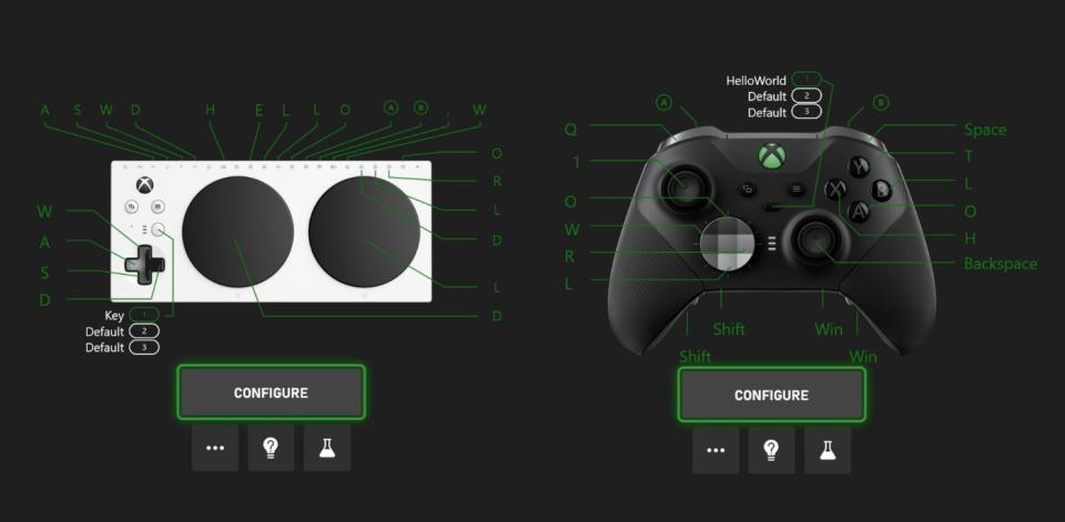 Xbox keyboard mapping