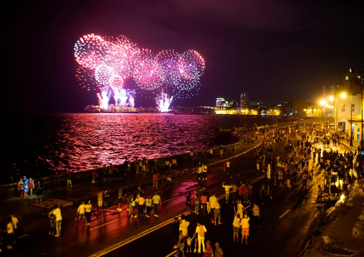 2019: People walk along the five-mile-long promenade of the Malecon in Havana, watching fireworks during the Cuban capital's 500th anniversary celebration. Barbara Ketchum, a longtime advocate for downtown development, envisions something similar for Jacksonville's riverfront.