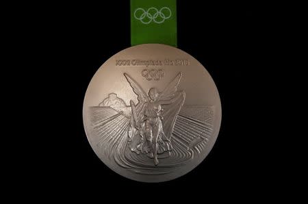 The Rio 2016 bronze Olympic medal is pictured at the Casa da Moeda do Brasil (Brazilian Mint) in Rio de Janeiro, Brazil, June 28, 2016. REUTERS/Sergio Moraes