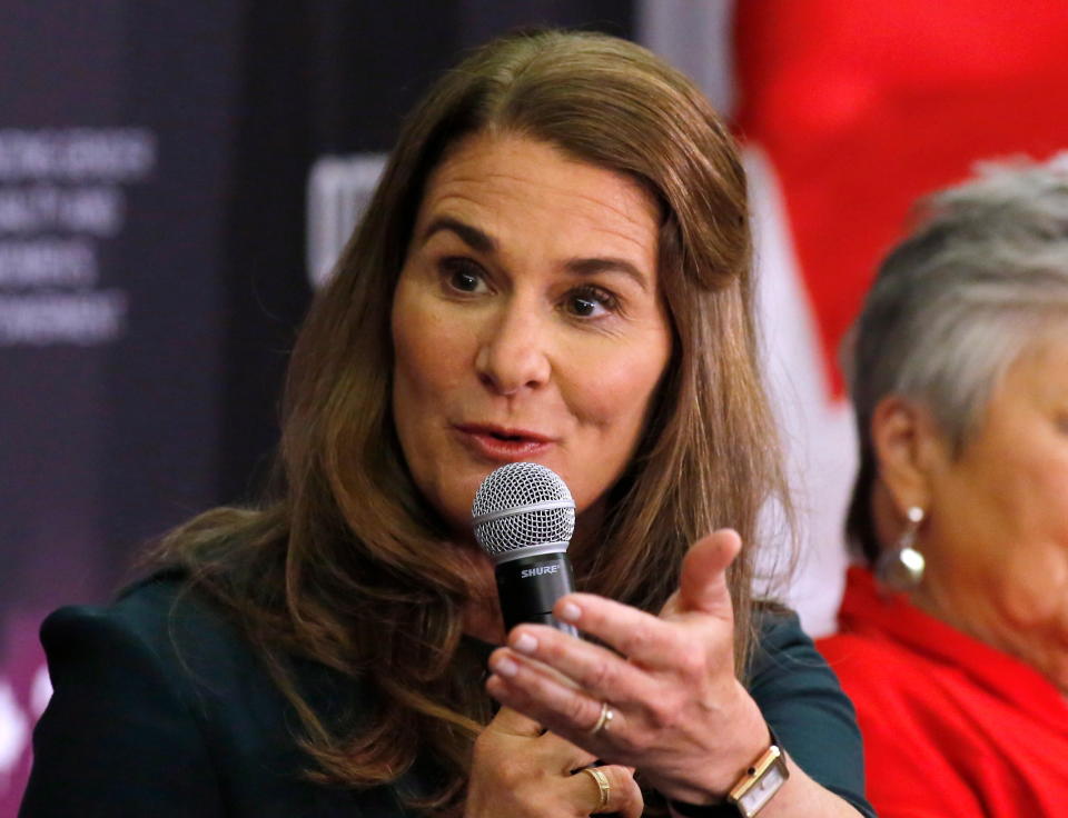 <em>Melinda Gates was said to not be impressed by the amount Donald Trump knew about her daughter (Picture: AP)</em>