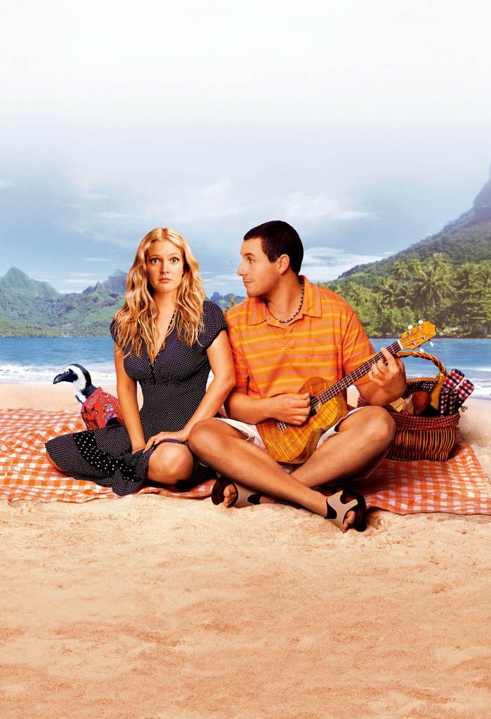 Drew Barrymore and Adam Sandler in "50 First Dates"