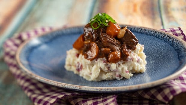 <p>Beef Bourguignon with crushed potatoes from the Yukon Holiday Kitchen (Canada)</p><p>Disney</p>