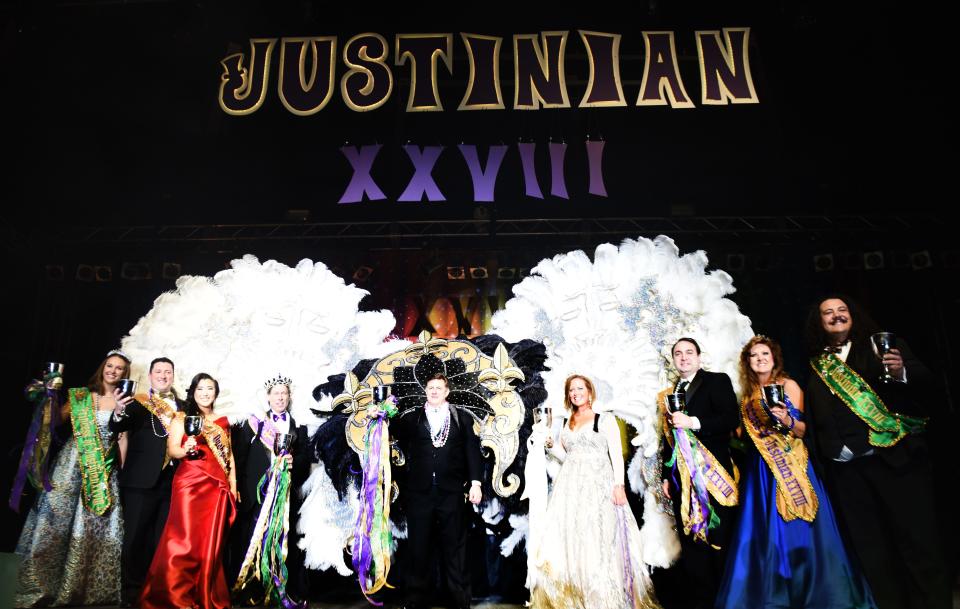 The Krewe of Justinian Grand Bal was held Friday, January 21, 2022 the Horseshoe Casino’s Riverdome.
